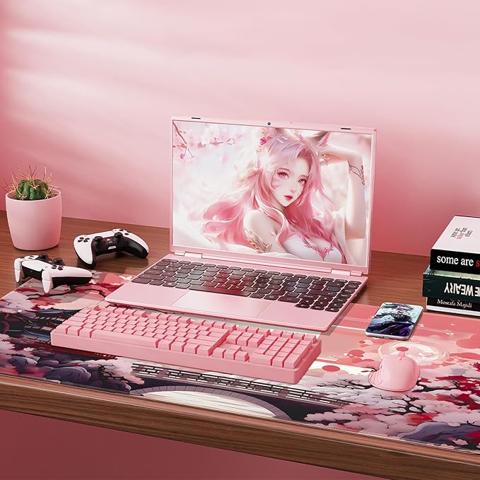 Japanese Large Gaming Mouse Pad 35.4 x 15.7 in Computer Mouse Pad Anime Gaming Mousepad, Expanded Architecture Cute Desk Pad with Nop-Slip Suitable for Home Office