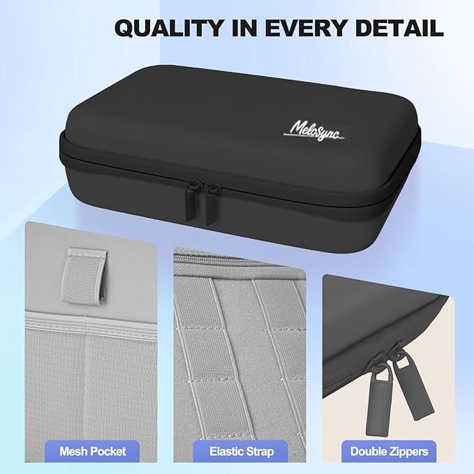 Hard Travel Electronic Organizer Case for Power Bank Chargers Cables USB Flash Drive SD Card Electronics & Backpack Organizer Travel Case Small Portable Accessories Bag, Black