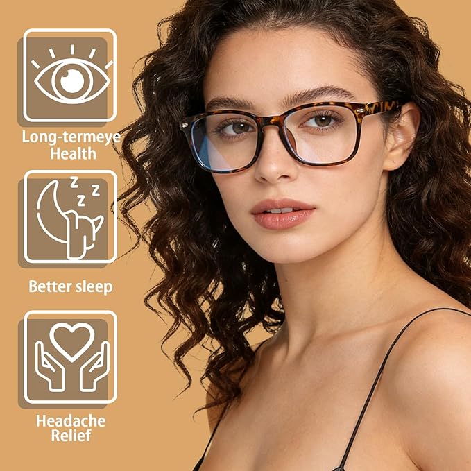 BIRDDIE Blue Light Blocking Glasses for Women & Men, UV400 Anti-Glare Computer Glasses for Gaming,Reading & Eye Strain Relief