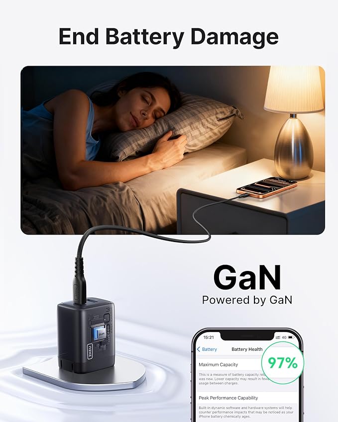 INIU for iPhone 17 Charger, 30W 2-Port Type C Charger Fast Charging, Foldable USB C Charger Block with USBC Cable for iPhone 17 16 15 Pro Max, MacBook Air 13 M4 iPad 13 11, Samsung S25 S24, Goodle etc