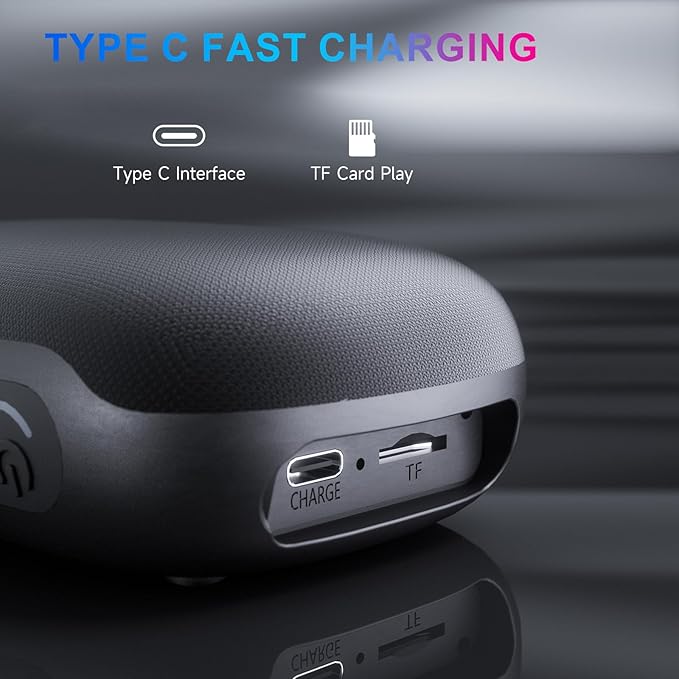 COOPERS Portable Bluetooh Speaker with Lights, Powerful Crystal Clear Sound Bluetooth Speaker, IPX5 Waterproof Wireless Speakers, BT5.3 & TF-Card Input, TWS Paring, 3-4H Playtime Portable Speakers