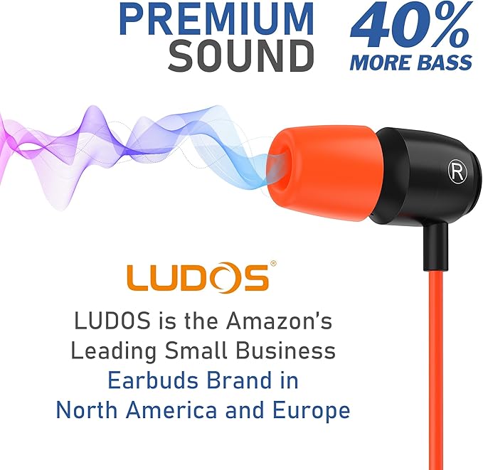 LUDOS Clamor USB C Headphones for iPhone 17 16 15 Pro Max Plus Air iPad Pro, 5 Years Warranty, USB-C Earbuds for Samsung Galaxy S26 S25 S24 S23 Ultra S22 S21 FE S20 A55 A54 A53, USB Type C Earphones