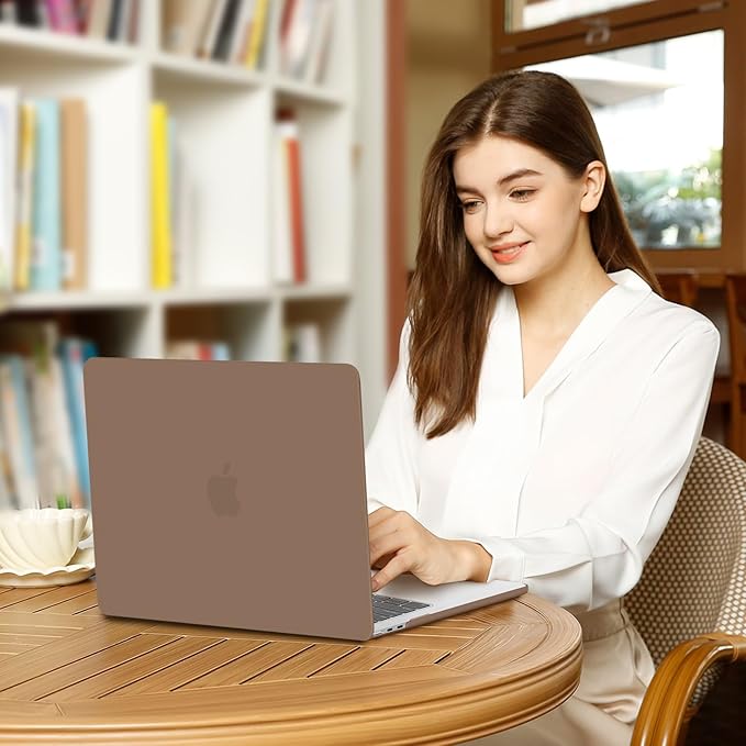 MOSISO Compatible with MacBook Air 13 inch Case M5 2026 M4 2025 M3 M2 2024-2022 A3449 A3240 A3113 A2681, Hard Shell&Keyboard Cover&Screen Film&Type C for MacBook Air 13.6 inch Case, Caramel Brown