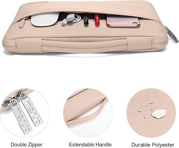 MOSISO Compatible with MacBook Pro 13 inch Case M2 2026, 2025, 2024-2016 A2338 M1 A2251 A2289 A2159 A1989 A1708 A1706, Plastic Hard Case&Bag&Keyboard Skin&Webcam Cover&Screen Protector, Camel