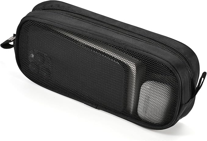 Electronics Organizer Travel Case,Zipper Mesh Tech Pouch Accessories Carry Storage for Mouse,Cord,Cables,USB Flash Drive,Hard Drive,Essentials
