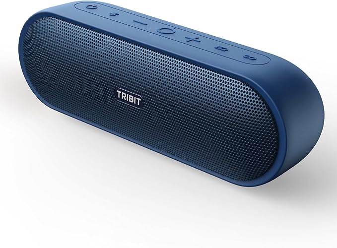 Tribit Portable Bluetooth Speaker XSound Plus 2, Wireless Speaker 30W with XBass, IPX7 Waterproof, 24-Hour Playtime, Stereo Sound, Built-in Mic, Bluetooth 5.3 for Party, Car, Travel(Blue)