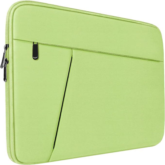 Laptop Sleeve 15.6 inch, Shockproof Protective Computer Carrying Cover with Front Pocket, Briefcase Handbags Laptop Case for 15.6 inch HP, Dell, Acer, Asus, Notebook, Light Green