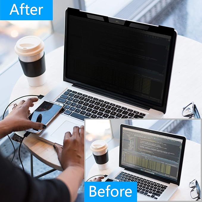 Hanging 14 Inch Laptop Privacy Screen Blue Light Screen Protector Anti Glare Anti-Scratch Laptop Privacy Screen Shield 14 Inch 16:9 Aspect Ratio