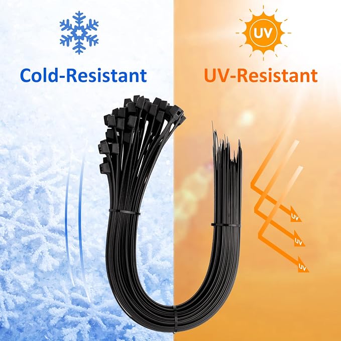 Large Zip Ties 36 inch (50 Pack), Long Zip Ties Heavy Duty with 250 lb Tensile Strength, Big Cable Ties, Black, by ANOSON - Image 5
