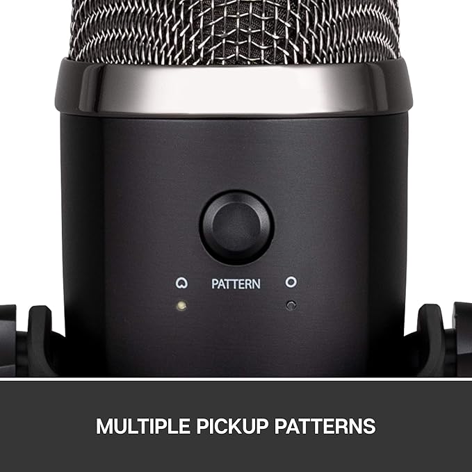 Logitech for Creators Blue Yeti Nano USB Microphone for Gaming, Streaming, Podcasting, Twitch, YouTube, Discord, Recording for PC and Mac, Plug & Play -Blackout