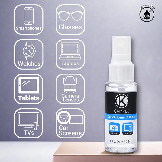 Camkix APS-C Sensor Cleaning Kit Digital Camera Lens Cleaner Kit Compatible with DSLR and Mirrorless Cameras - 10x of 16mm Dry Cleaning Swabs and 1 Bottle of Sensor Optical Lens Cleaner - Image 4