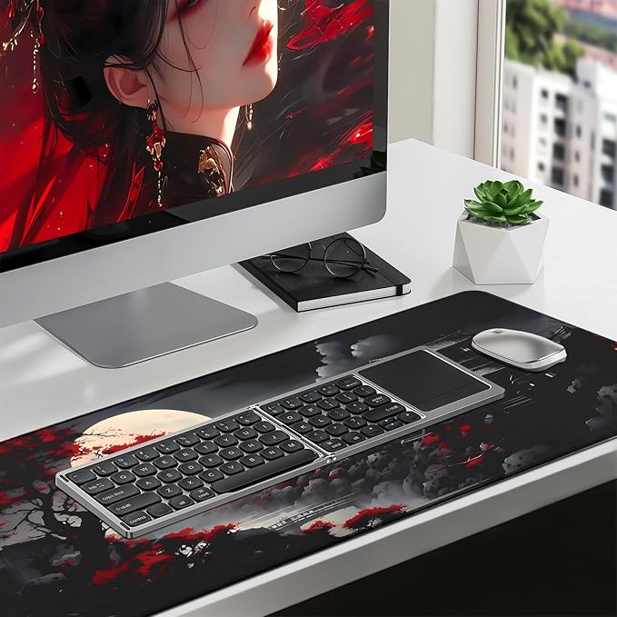 Mouse Pad Gaming Mousepad,Large Mousepads for Keyboard and Mouse with Non-Slip Rubber Base,Suitable for School,Office,Home,31.5 x 11.8 Inch