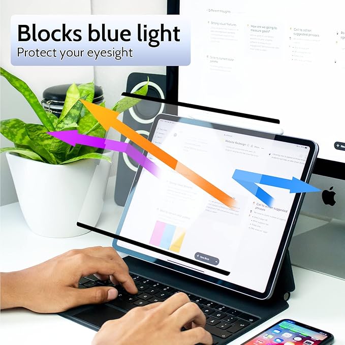 Peslv 2 Pack Magnetic PaperFilm for iPad 9th & 7th Generation, iPad Air 3 & iPad Pro 10.5in - 10.2 Inch Feel Like Writing/Drawing on Paper, Removable Matte Anti-Glare Blue Light Screen Protector