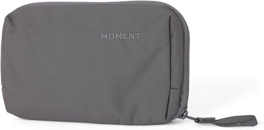 Moment Everything Tech Organizer – Water-Resistant Travel Pouch for Cables, Chargers & Accessories | Regular & Mini Sizes (Gray, Mini)