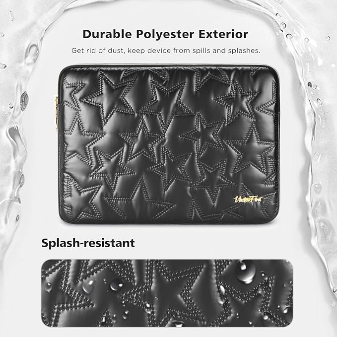 13 inch Laptop Sleeve Case for 13" MacBook Air M4/M3 2025-2018, MacBook Pro 13, 13" Latitude 5350/7320/7350, 13.4" Dell XPS 13, 13" ThinkPad X13 Gen / L13 Gen 5, HP Laptop Bag Cover, Black