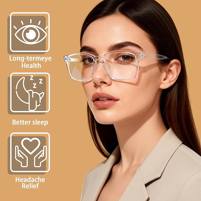 BIRDDIE Blue Light Blocking Glasses for Women & Men, UV400 Anti-Glare Computer Glasses for Gaming,Reading & Eye Strain Relief