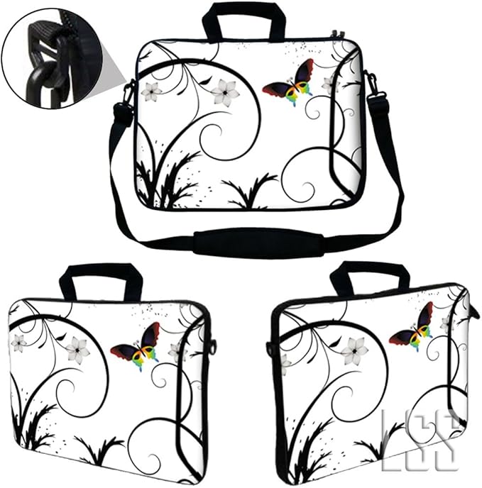 LSS 13.3 inch Laptop Sleeve Bag Compatible with Acer, Asus, Dell, HP, Sony, MacBook and more | Carrying Case Pouch w/Handle & Adjustable Shoulder Strap
