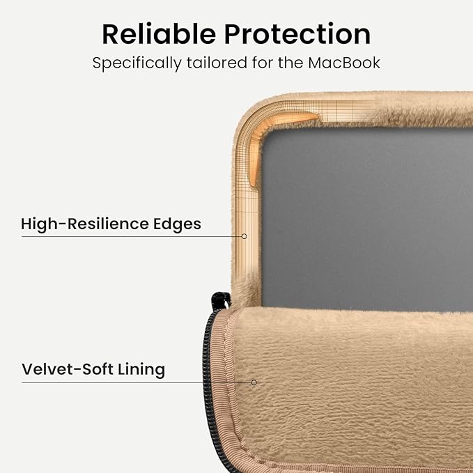 tomtoc 360 Protective Puffy Laptop Sleeve for 13-inch MacBook Air M5/A3449(2026)/M4/M3/M2 A3240 A3113, MacBook Neo A18 & MacBook Pro M2/M1, Quilted Soft Puffer Bag for 13-inch Surface Pro Copilot+PC