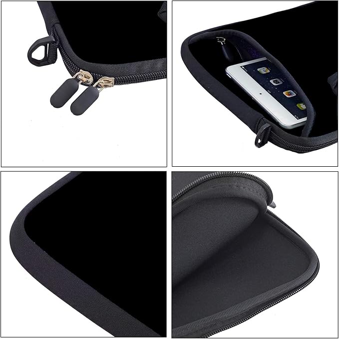 RICHEN 11 11.6 12 12.5 13 inches Laptop/Chromebook/Notebook PC Messenger Bag Tablet Travel Handle Case Neoprene with Shoulder Strap (11-13.3 inch, Pure Black)