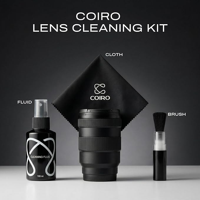 C Coiro Camera Lens Cleaning Kit 3in 1?€? Lens Cleaner Spray 100ml, Soft Brush & Microfiber Cloth ?€? DSLR, Mirrorless Camera Cleaner Compatible for Canon, Nikon, Sony - Image 2