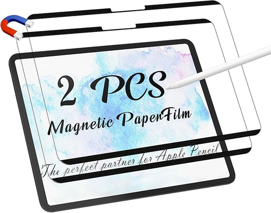 Peslv 2 Pack Magnetic Paperfilm for iPad Pro 13 Inch M4/M5 [2024/2025 7th/8th Gen], Feel Like Writing Drawing On Paper, Matte Removable Anti Glare Fingerprint Screen Protector Blue Light Filter