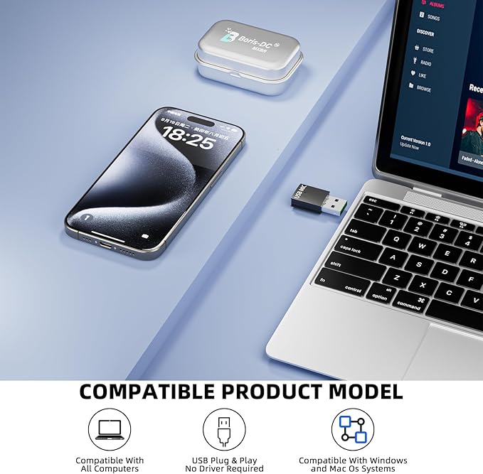 USB Microphone for PC & Laptop, Plug and Play Mini USB Mic for Clear Voice Calls, External Small Microphone for Zoom Meetings, Online Classes, Gaming Chat, Portable Laptop Microphone