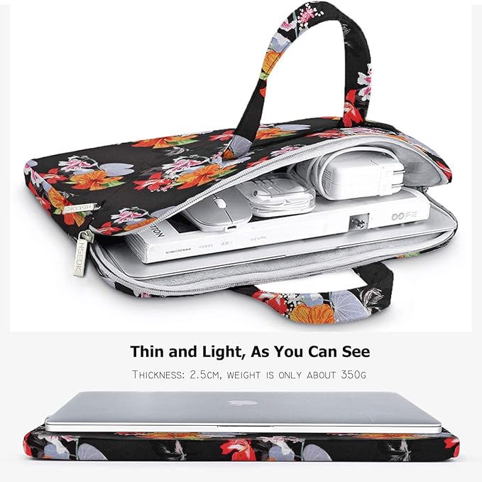 Hseok Laptop Shoulder Bag 13 13.3 14 Inch Case Compatible with MacBook Pro/Neo 14" M5/M4/M3/M2/M1,Mac Air/pro/Neo 13" and Most 13 13.3 14 Notebooks,Spill-Resistant Briefcase,Morning Glory