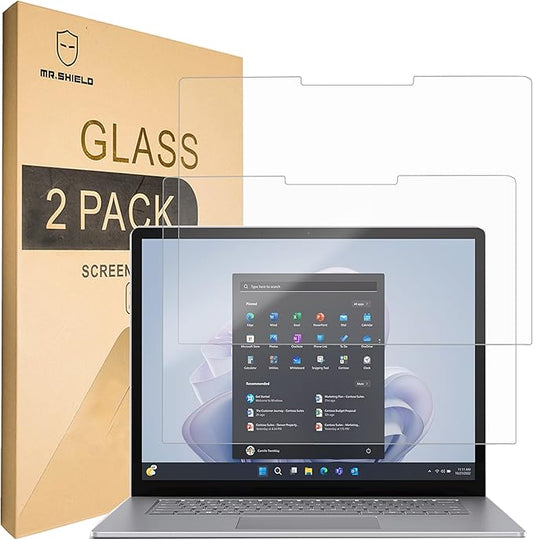 Mr.Shield [2-PACK] Screen Protector For Surface Laptop 6/5 / 3 (13.5 inch) [Tempered Glass] [Japan Glass with 9H Hardness] Screen Protector