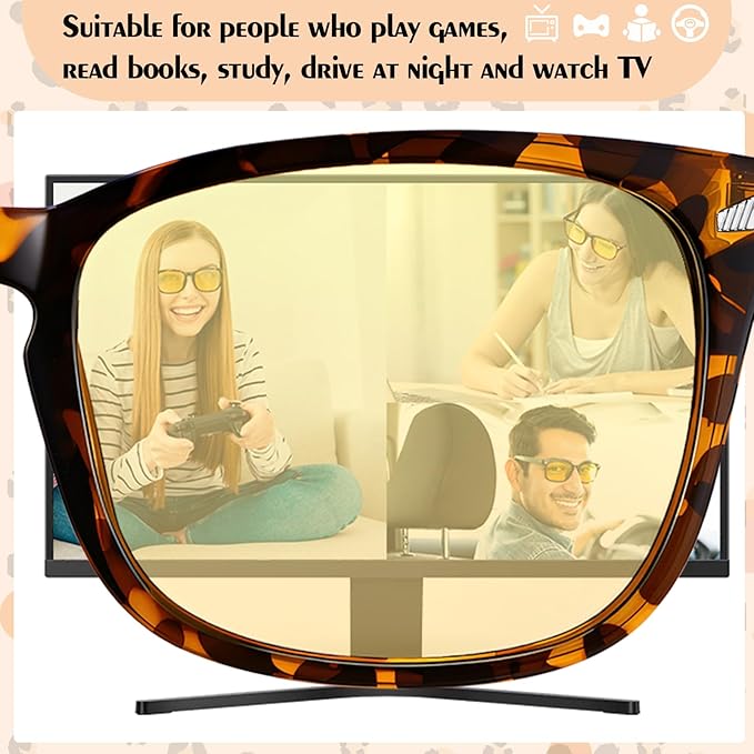 Polarized Sunglasses for Women Men, Night Driving Glasses Anti Glare Yellow Lens UV 400 for Day Night Use