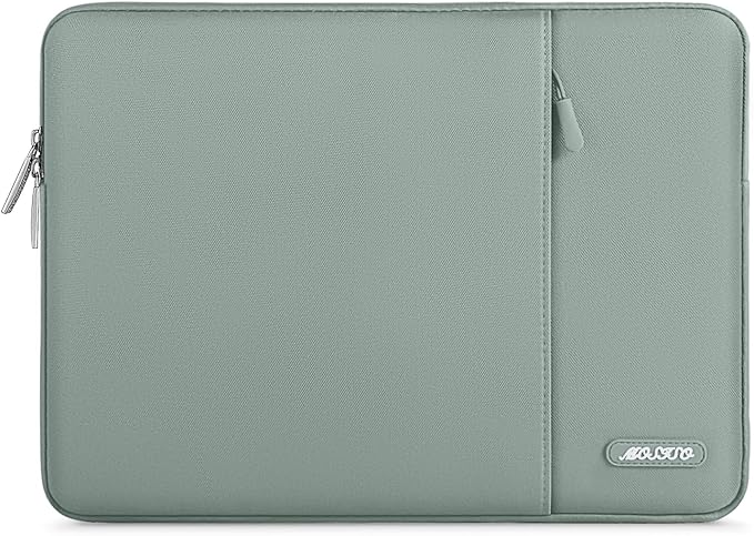 MOSISO Laptop Case 13 inch, Laptop Sleeve Compatible with MacBook Neo/Air/Pro 13 inch with A18/M5/M4/M3/M2/M1 Chip 2026-2016, Polyester Vertical Computer Sleeve Bag with Pocket, Antique Green