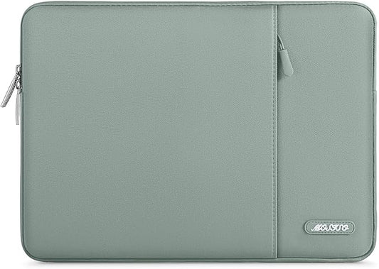 MOSISO Laptop Case 13 inch, Laptop Sleeve Compatible with MacBook Neo/Air/Pro 13 inch with A18/M5/M4/M3/M2/M1 Chip 2026-2016, Polyester Vertical Computer Sleeve Bag with Pocket, Antique Green