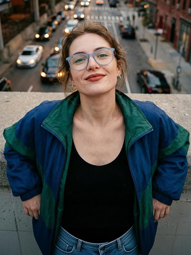 VISOONE Light Weight Slip Resistant Blue Light Blocking Computer Glasses with Anti Glare UV400 for Man Women GAEL