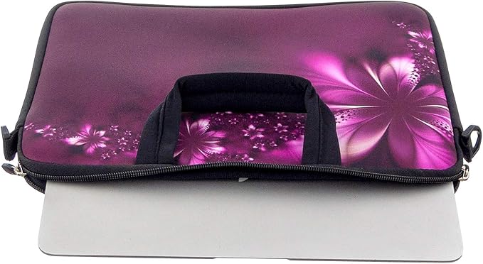 RICHEN 10 inches Messenger Bag Carrying Case Sleeve with Handle Accessory Pocket Fits 7 to 10-Inch Laptops/Notebook/ebooks/Kids tablet/Pad (7-10.2 inch, Flowers)