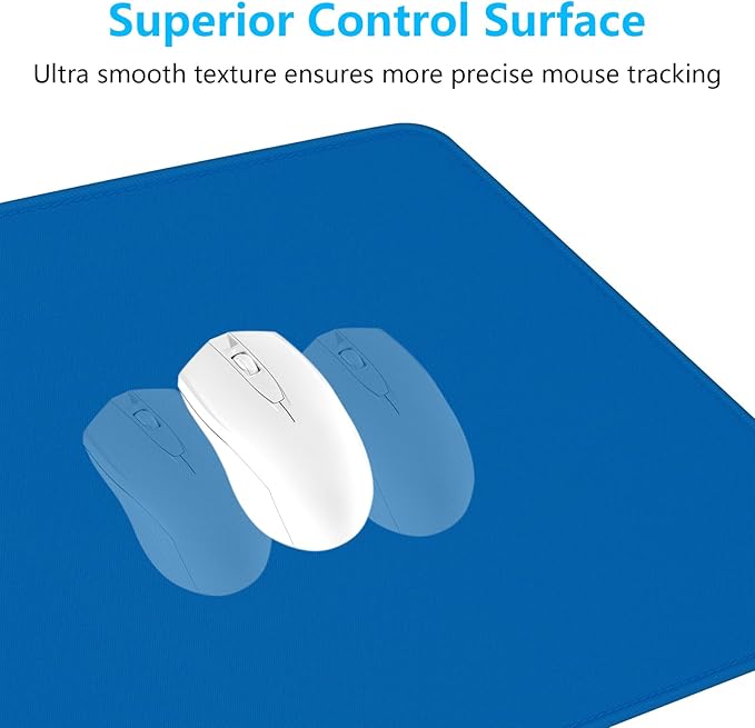 Dapesuom Large Gaming Mouse Pad, Extended Mouse Mat with Stitched Edges, Full Size Keyboard Pad with Non-Slip Base, Big XXL Computer Desk Mats for Gamer, Laptop, Office, 35.5 x 15.7 in, Dark Blue