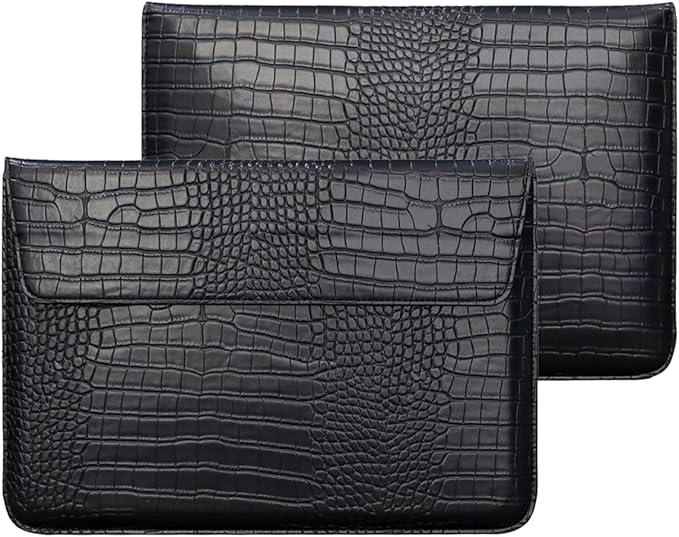 PU Leather Flap Style Case Laptop Sleeve for MacBook Neo 13 A3404 Air 13.6 inch 2026-2022 M5 A3449 M4 A3240 M3 A3113 M2 A2681 Air 13 2018-2021 Notebook Bag for Mac Pro 13 2016-2022, Black