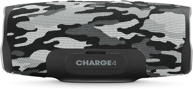 JBL Charge 4 Portable Bluetooth Speaker (Black/White Camouflage)
