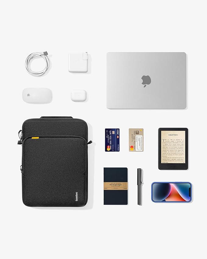 tomtoc Protective Laptop Sleeve for 2026 13 Inch MacBook Air M5/A3449, M4/A3240, M3/A3113, M2/A2681, M1/A2337, Fits MacBook Neo A18 Pro, Surface Pro AI PC, Water-Resistant MacBook Case