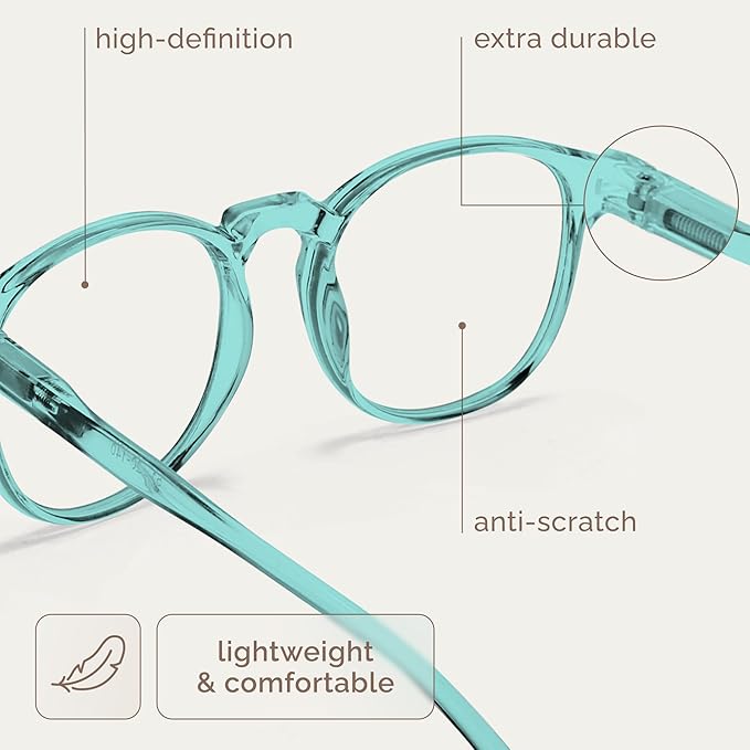 IBOANN Chic & Comfy Blue Light Glasses for Women - 3-Pack Round Frames, Screen-Ready Style with UV Protection Coating