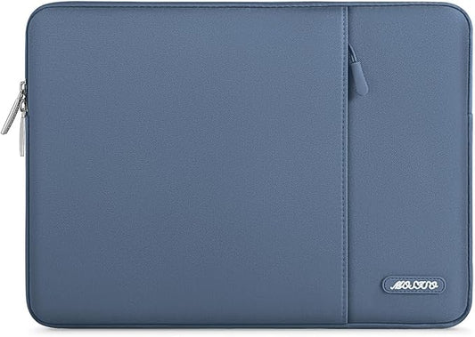 MOSISO Laptop Case 15 inch, 15 inch Laptop Sleeve Compatible with MacBook Air M5 A3448 M4 A3241 M3 A3114 M2 A2941 2026-2023, Dell XPS, Polyester Vertical Computer Sleeve Bag with Pocket, Steel Blue