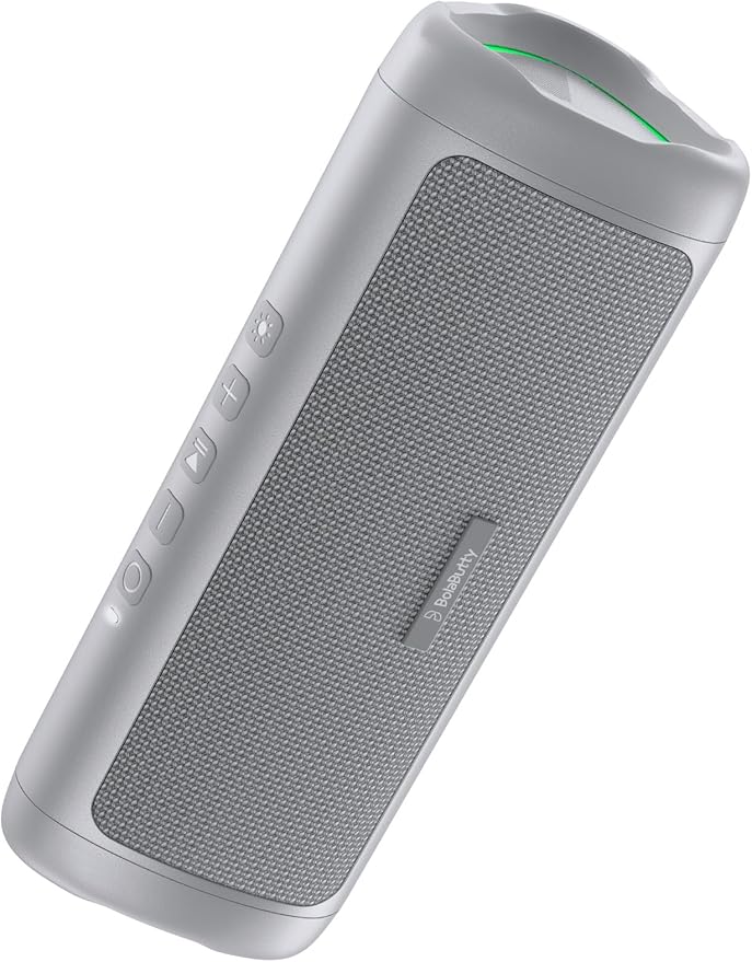 Bluetooth Speaker with HD Sound, Portable Wireless, IPX5 Waterproof, Up to 20H Playtime, TWS Pairing, BT5.3, for Home/Party/Outdoor/Beach, Electronic Gadgets, Birthday Gift (Grey)