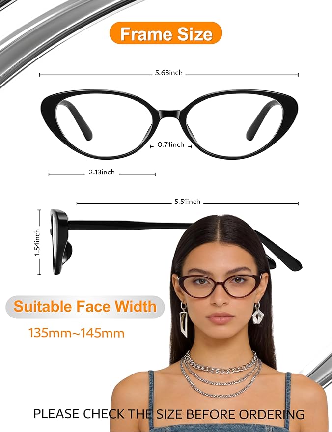 Ultralight Cat Eye Blue Light Glasses for Woman Anti Glare Reduce Eyestrain Gaming/Computer/Screen
