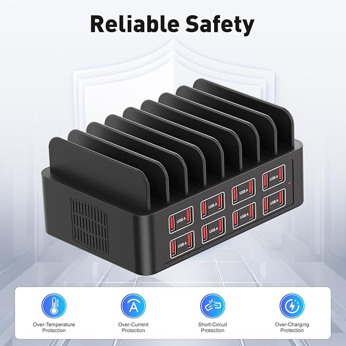 USB Charging Station, 150W 16 Port USB a Charging Station - Supports iPhone iPad Android Phones, Watches Game Consoles and Many Other Electronic Devices