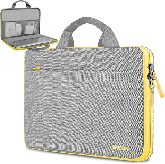 Hseok Laptop Sleeve 13-14 Inch Case Briefcase Compatible with MacBook Neo Pro 14 M5/M4/M3/M2/M1, All Models 13.3 Mac Air/Pro, XPS 13 14, Most Popular 13"-14" Notebooks,L01G01