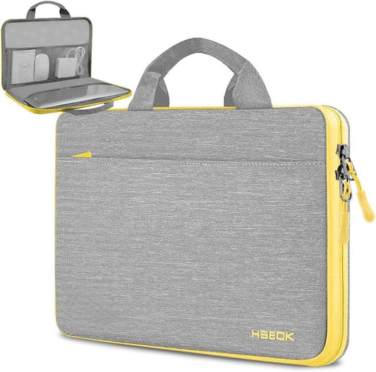 Hseok Laptop Sleeve 13-14 Inch Case Briefcase Compatible with MacBook Neo Pro 14 M5/M4/M3/M2/M1, All Models 13.3 Mac Air/Pro, XPS 13 14, Most Popular 13"-14" Notebooks,L01G01