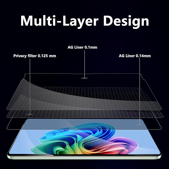 Megoo MagShield Privacy Screen for Surface Laptop 13 inch (2025), Magnetic Anti-Spy Film, Anti-Glare, Blue Light Filter, Washable Nano Adhesive, Removable Design