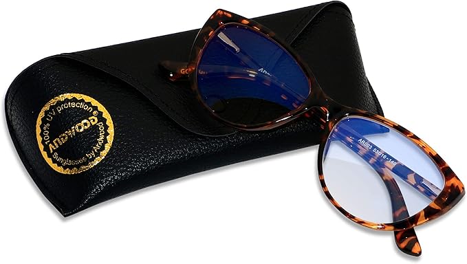 ANDWOOD Blue Light Blocking Glasses Women Bluelight Blocker Computer Cateye Clear Cat Eye Eyeglasses Frame AR003