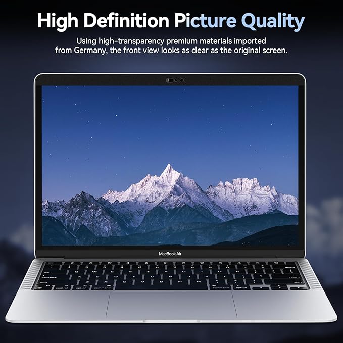 Magnetic Privacy Screen Protector Compatible with MacBook Pro 13 Inch(2016-2022, M1, M2)/MacBook Air 13 in (2018-2021, M1), Removable Anti Spy Blue Light Glare Shield Laptop Privacy Filter