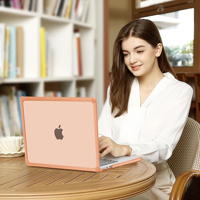 MOSISO Compatible with MacBook Air 13 inch Case M5 2026 M4 2025 M3 M2 2024-2022 A3449 A3240 A3113 A2681,3 in 1 Kit Crack-Resistant Heavy Duty Protective Plastic Hard Case with TPU Bumper,Cosmic Orange