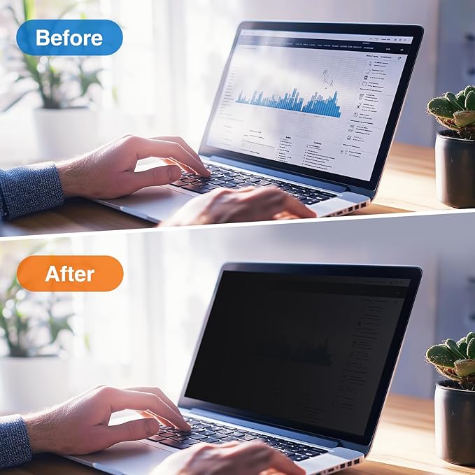Magnetic Privacy Screen Protector MacBook Pro 14 Inch 2021-2026 M1 M2 M3 M4 M5 Pro Max Anti-Blue Light Anti-Scratch Anti-Glare Eye Protection Removable Laptop Screen Filter Privacy Shield A3401 A3434