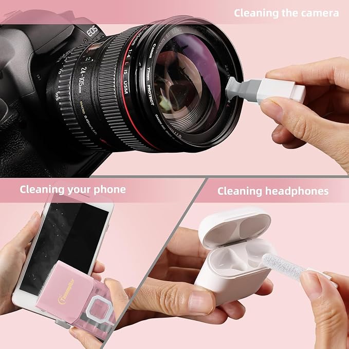 Tassmpitor Keyboard Cleaning Kit, All in 1 Laptop Cleaning Kit for MacBook iPhone iPad Camera Lens Airpods Computer, Compact Keyboard Cleaner with Spray and Brush, Multitool for Electronic Screen - Image 4